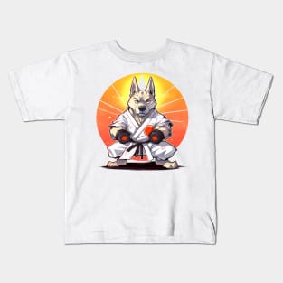 karate dog Kids T-Shirt